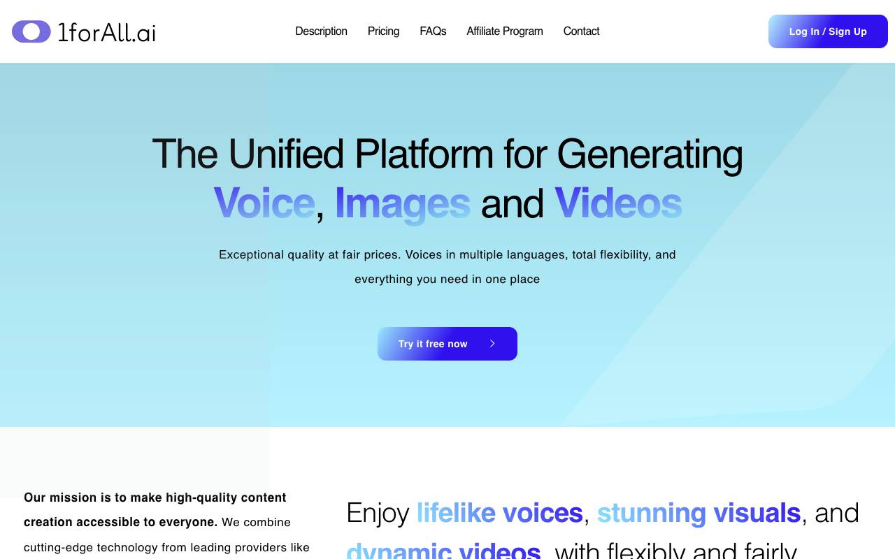1forAll homepage