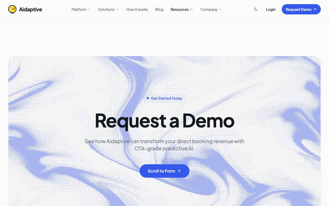 Aidaptive homepage