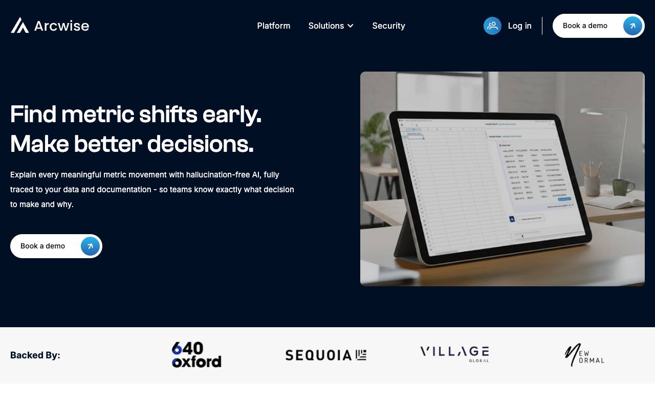 Arcwise homepage