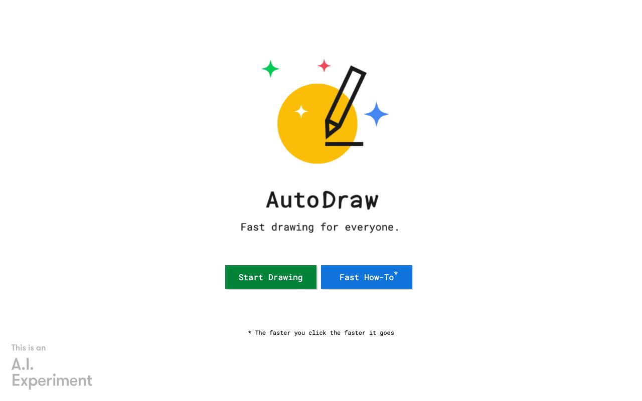 Autodraw homepage