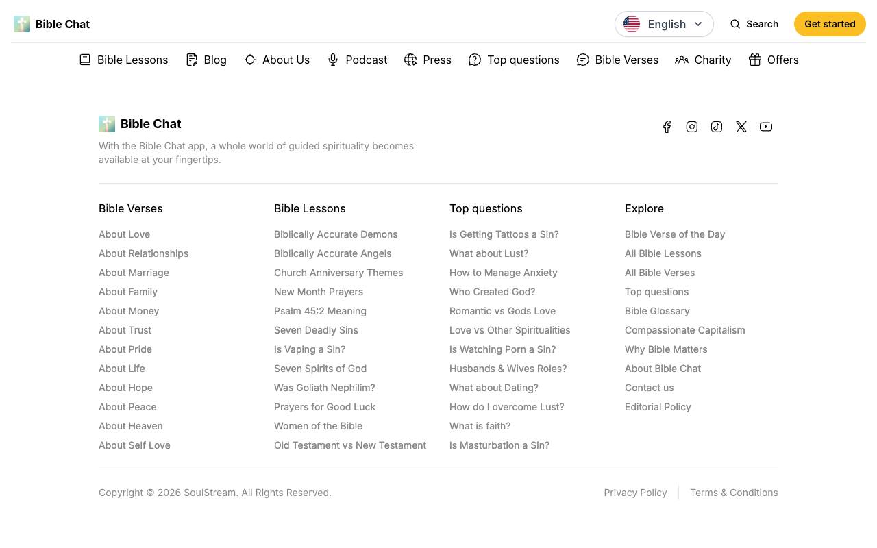Bible Chat homepage