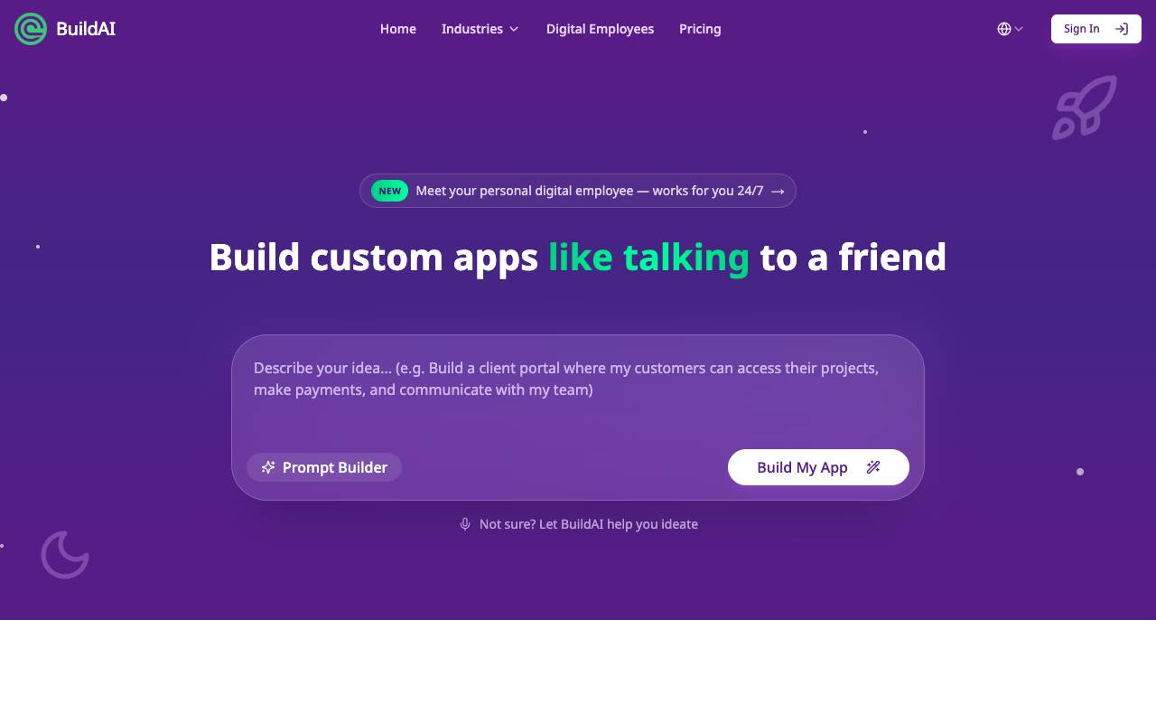 Build AI homepage