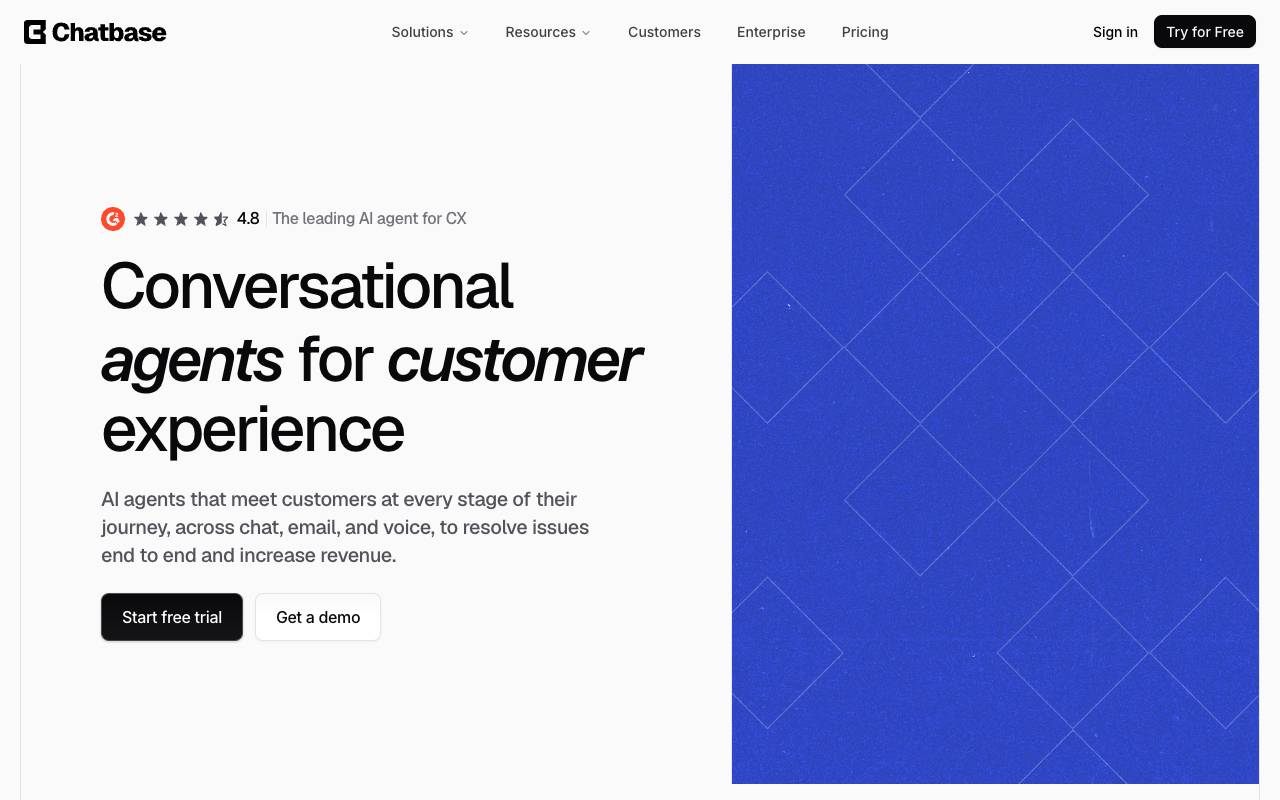 Chatbase homepage