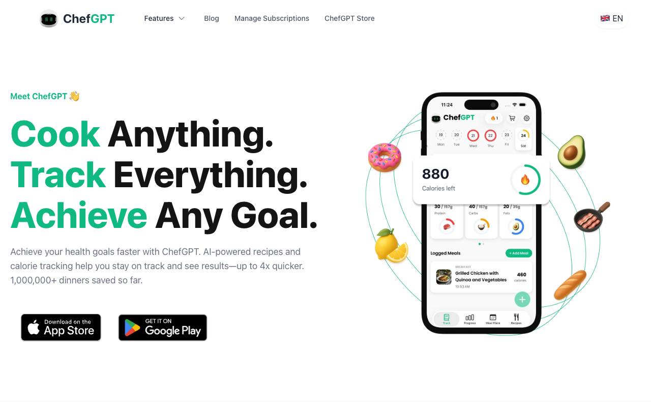 ChefGPT homepage