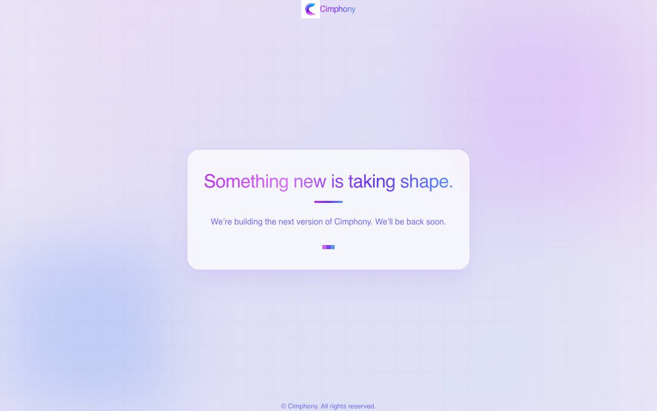 Cimphony homepage