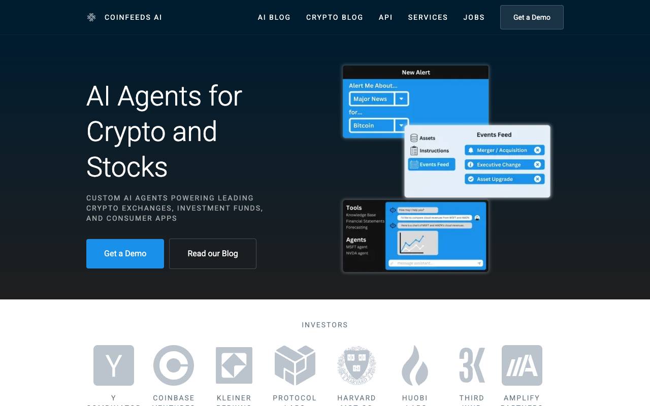 Coinfeeds homepage