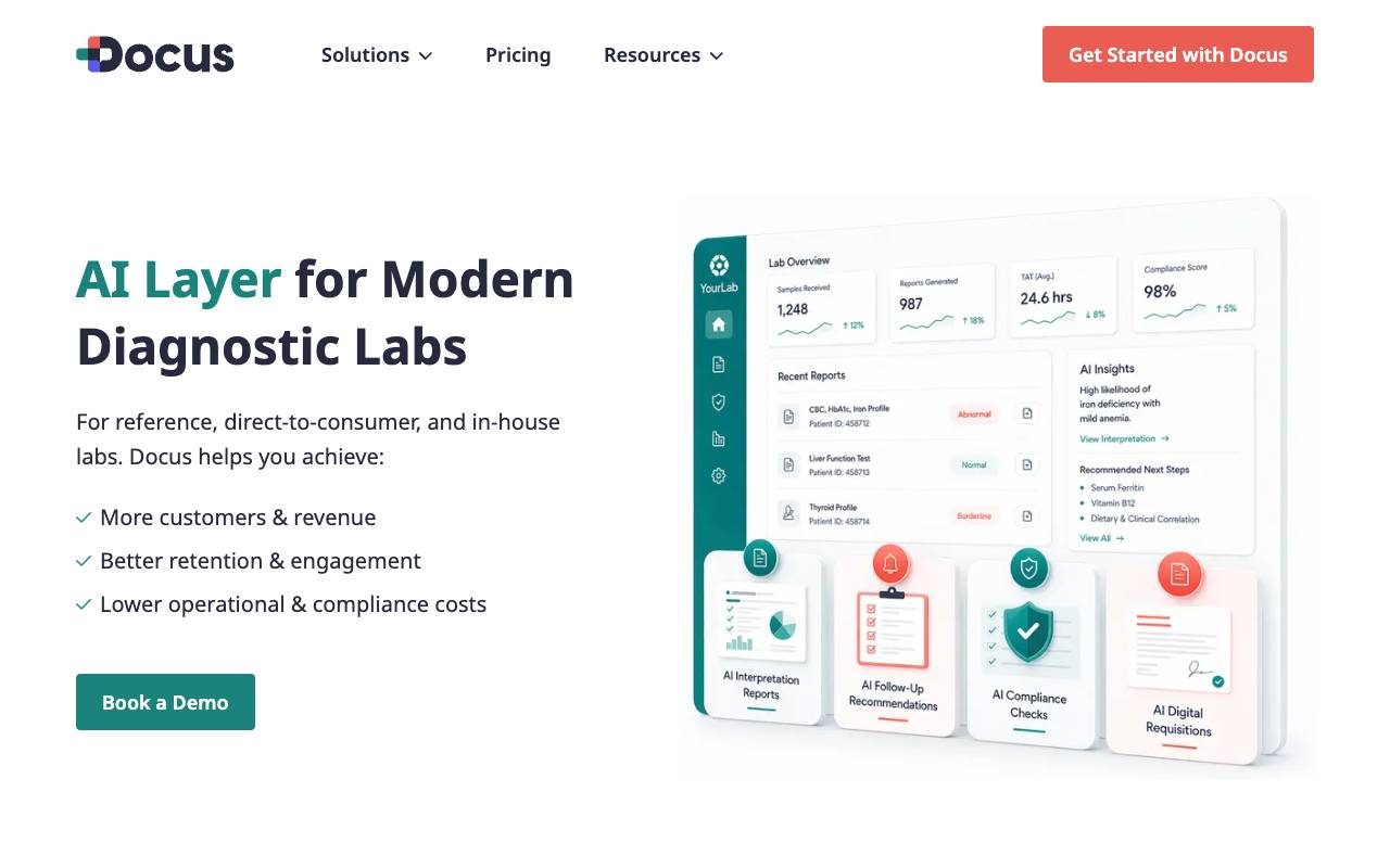 Docus homepage