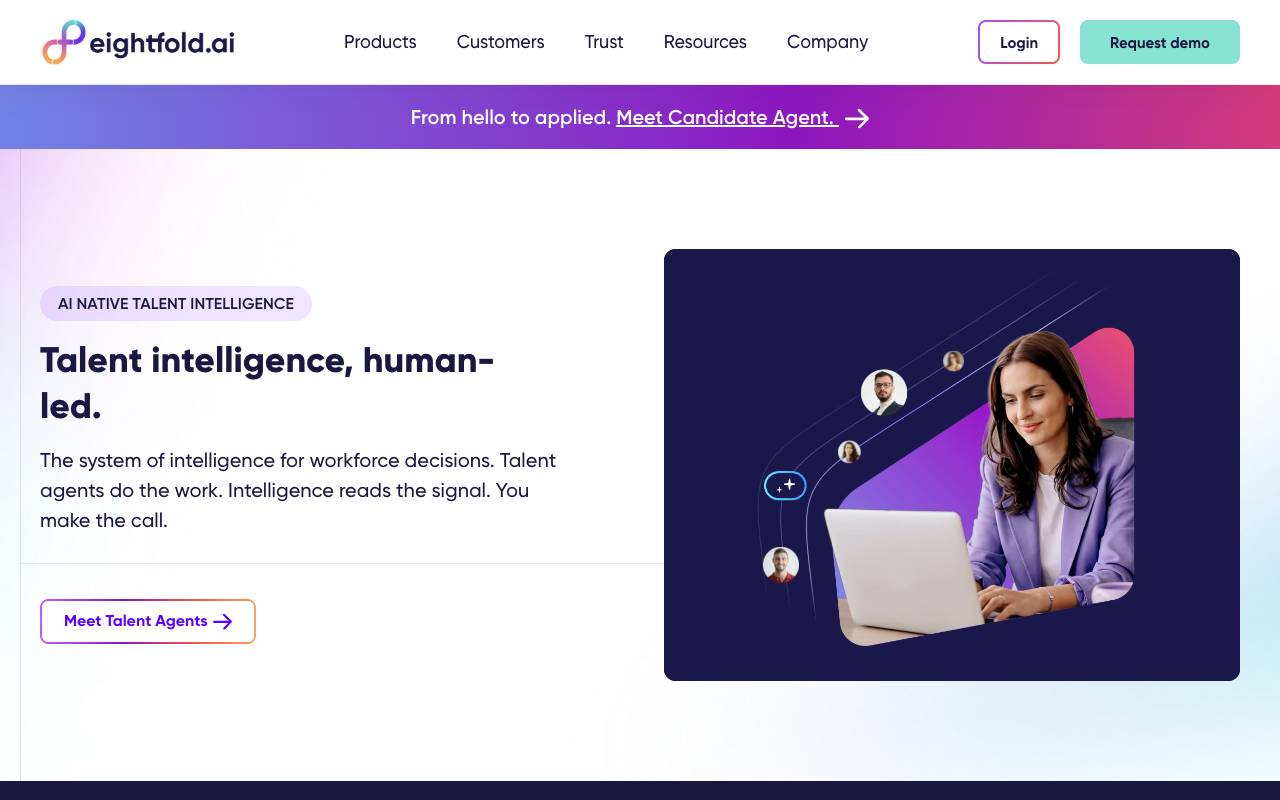 Eightfold homepage