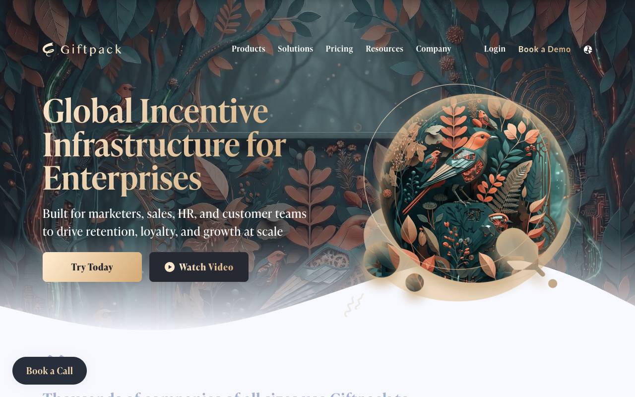 Giftpack homepage