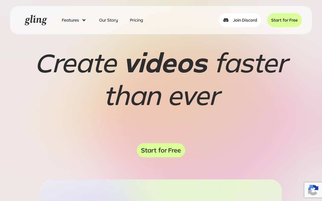 Gling homepage
