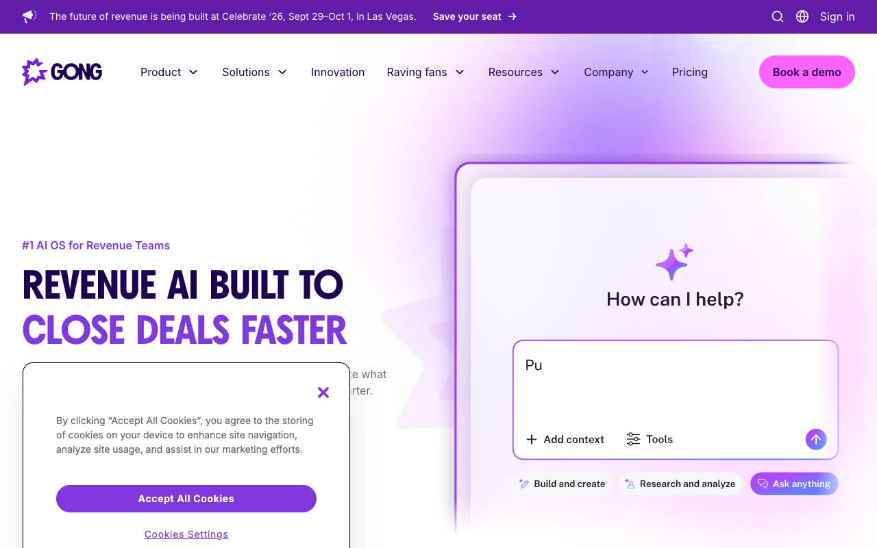 Gong homepage