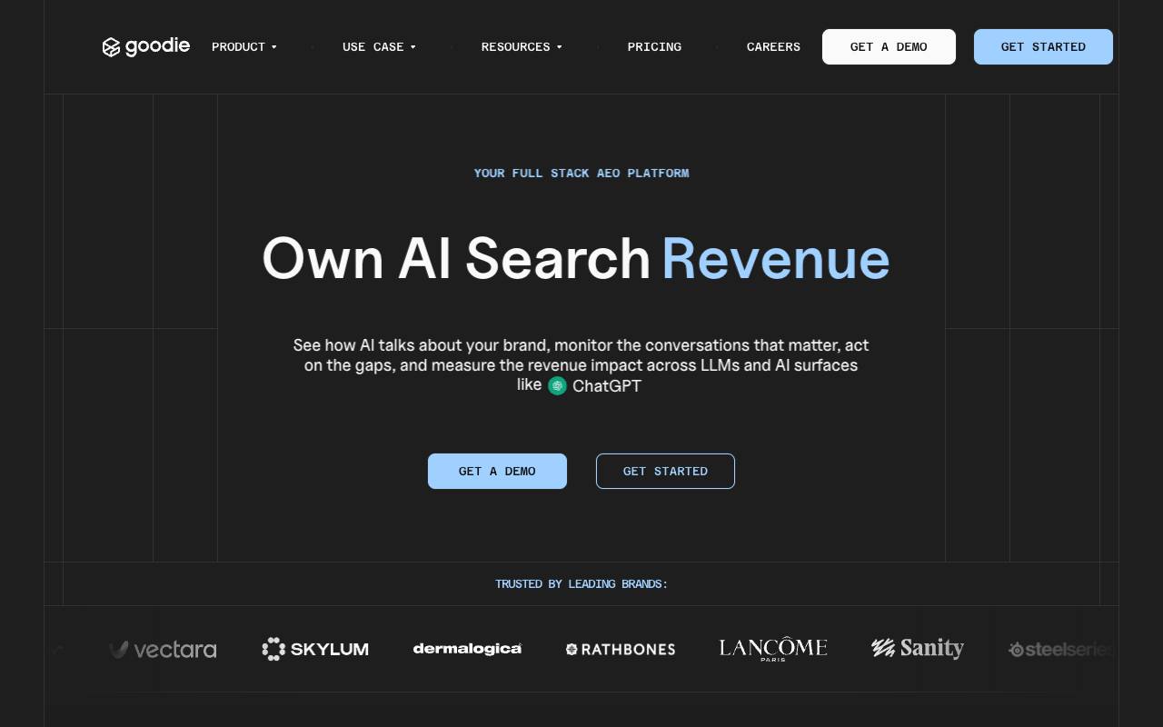 Goodie AI homepage
