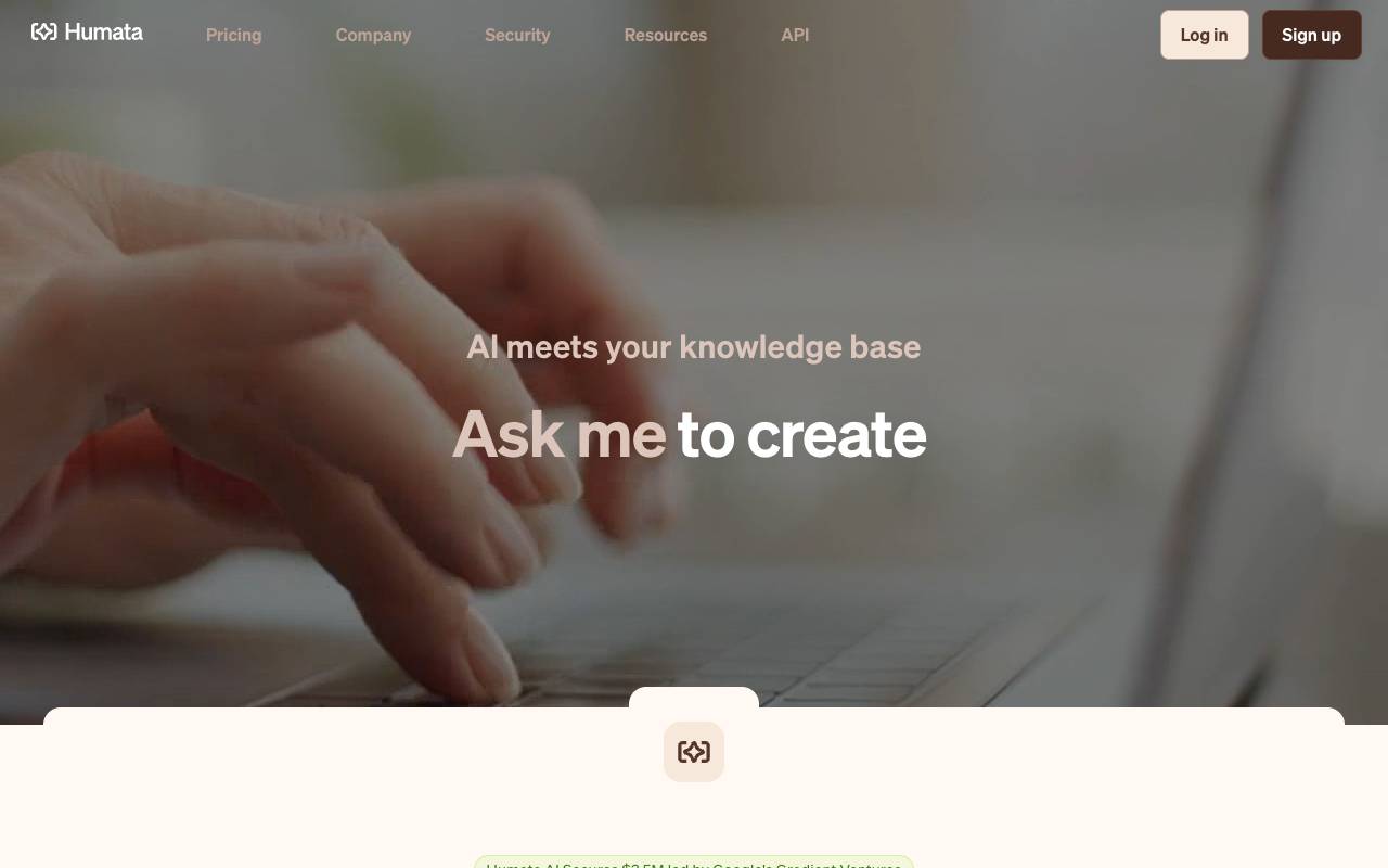 Humata AI homepage