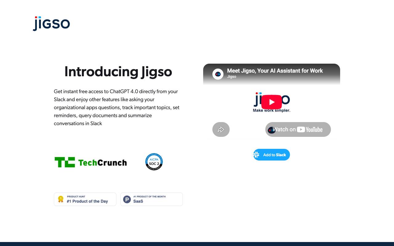 Jigso homepage