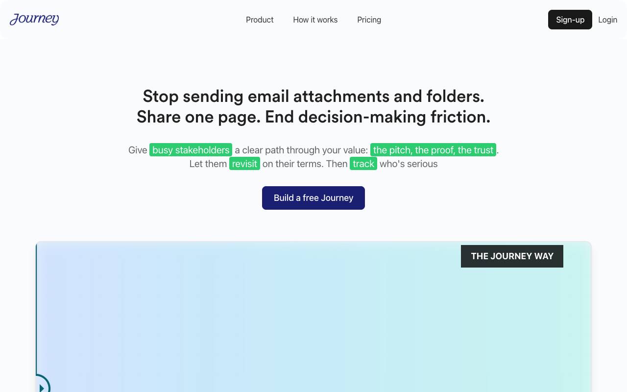 Journey.io homepage