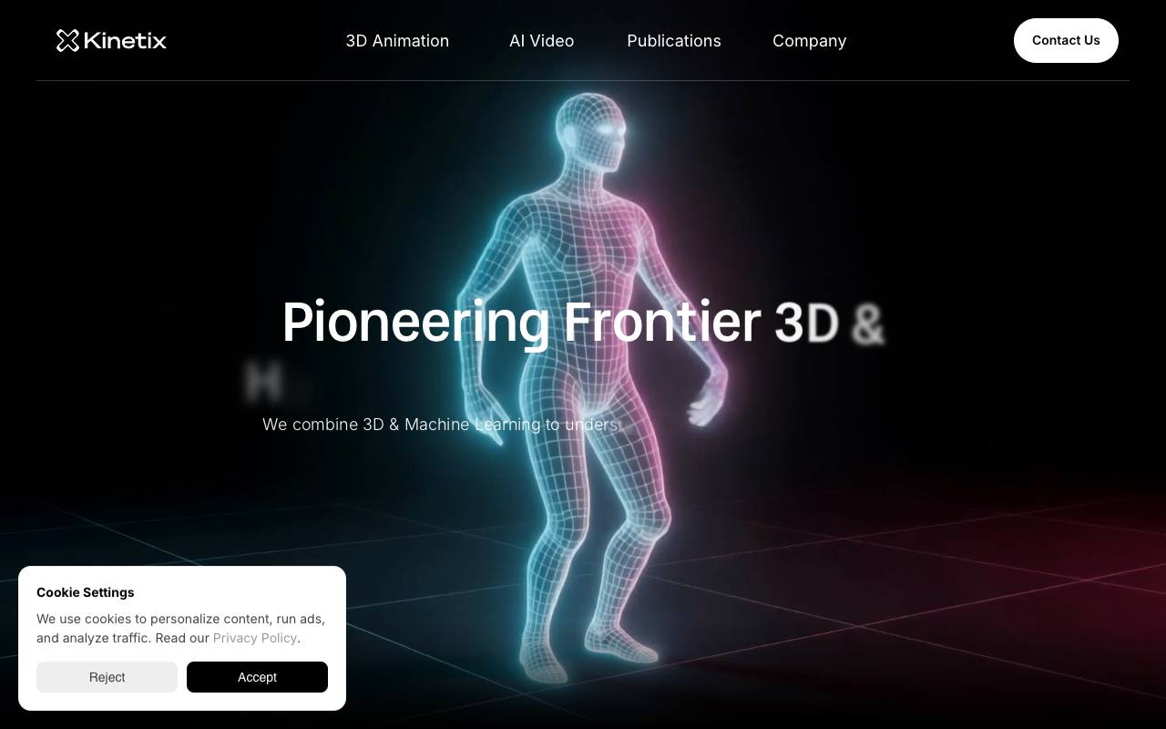 Kinetix homepage