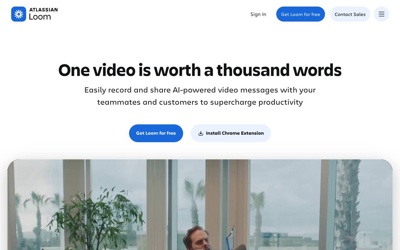 Loom homepage