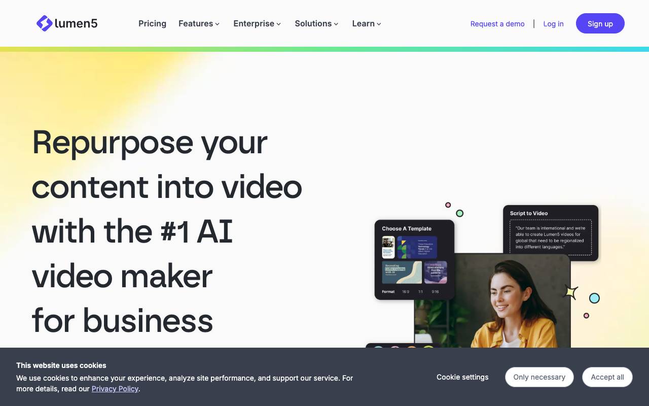 Lumen5 homepage