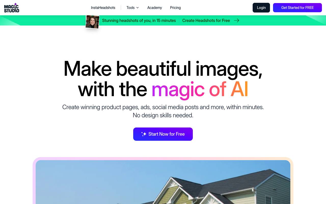 Magic Studio homepage