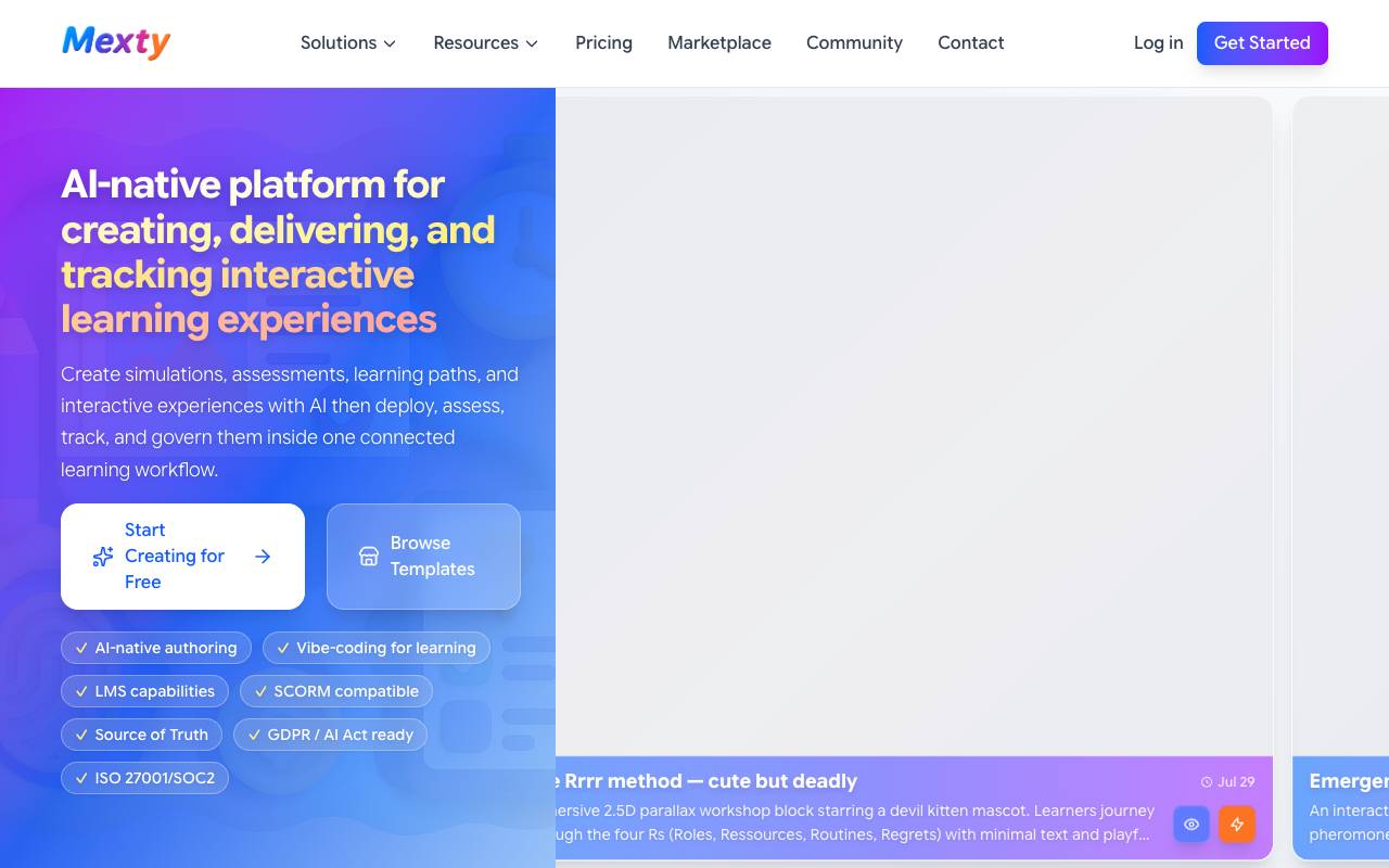 Mexty homepage