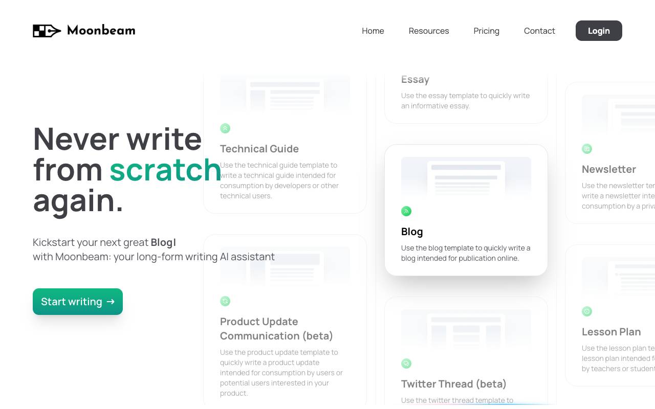 Moonbeam homepage