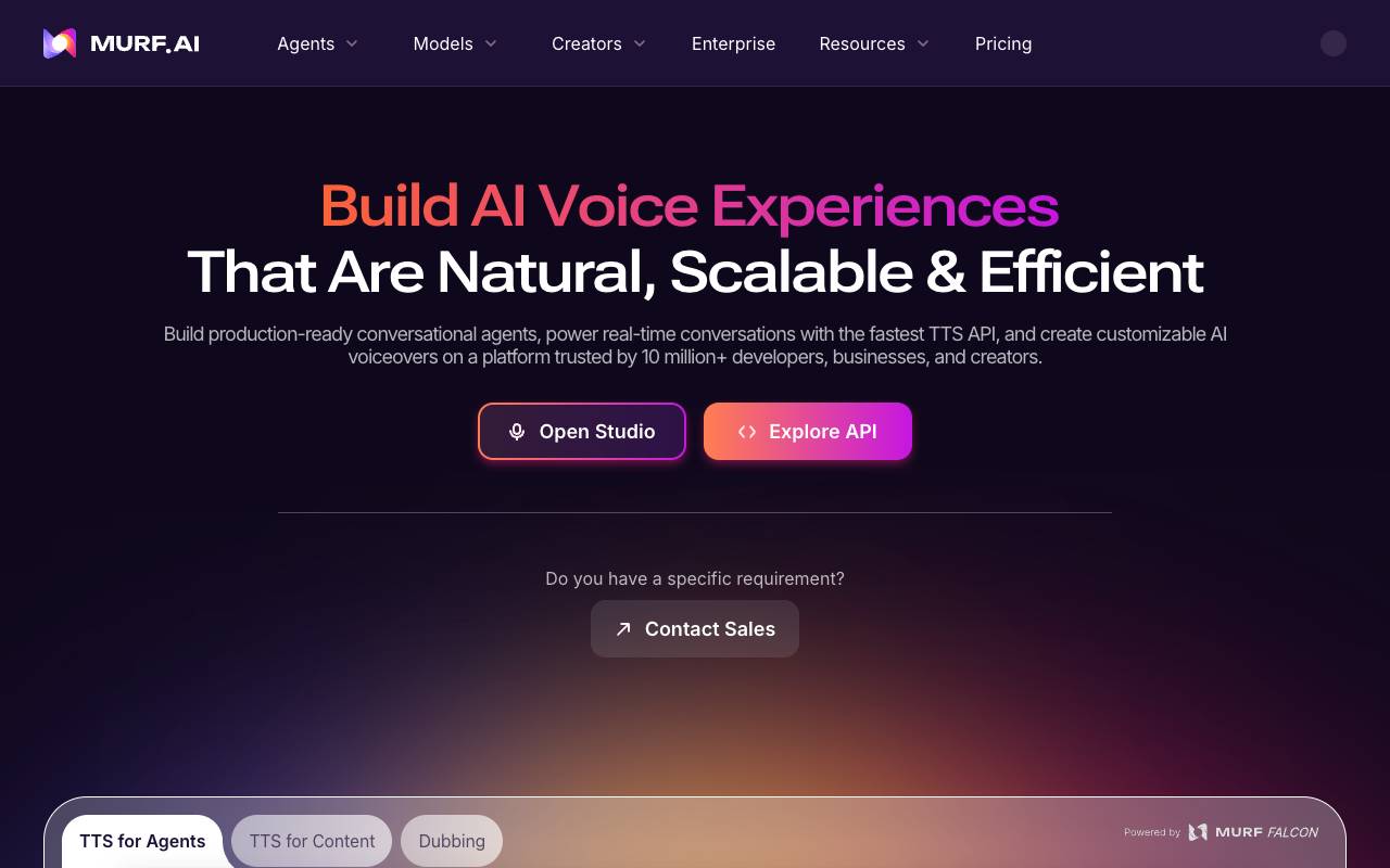 Murf homepage
