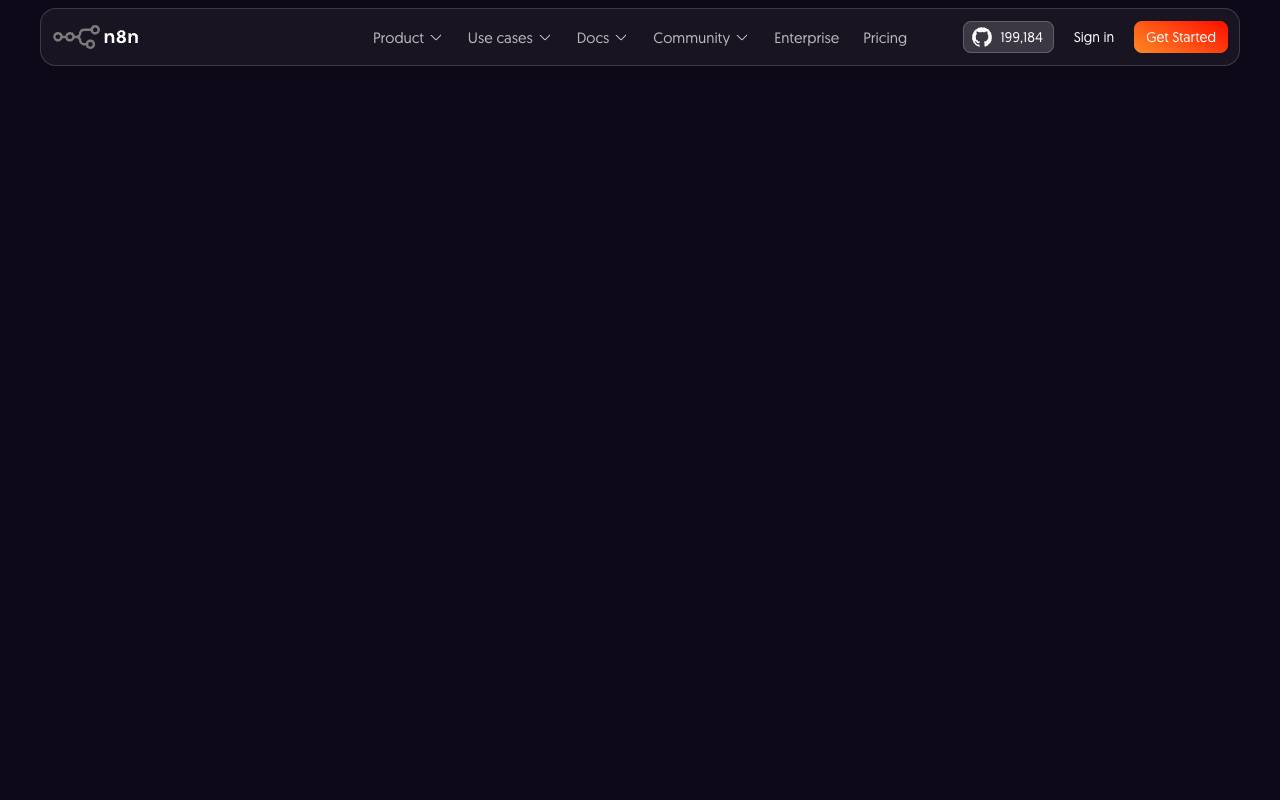n8n homepage