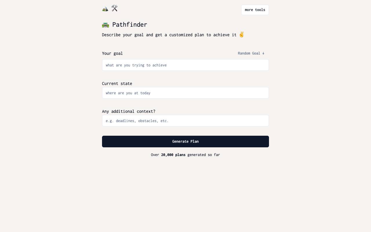 Pathfinder homepage