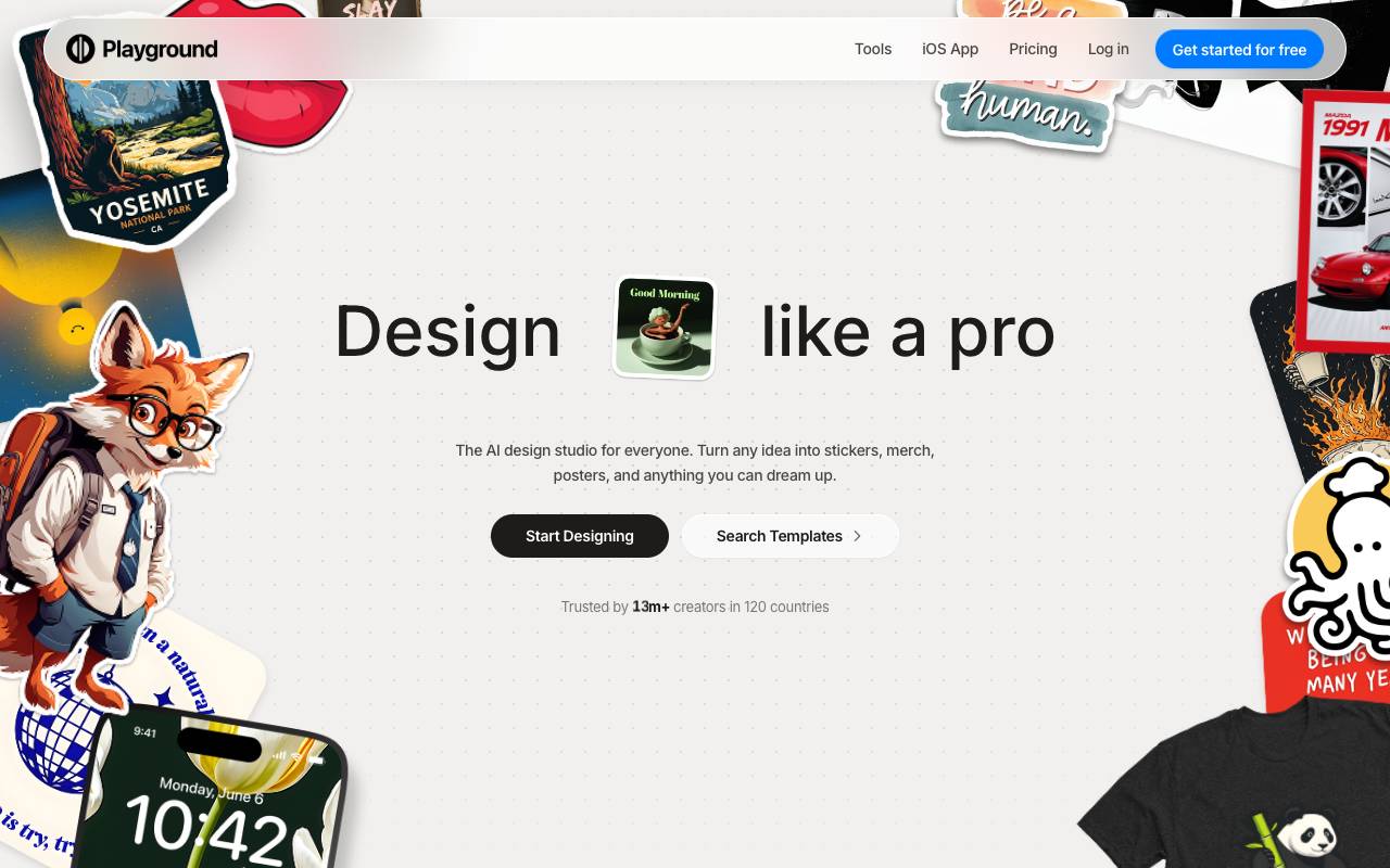 Playground AI homepage