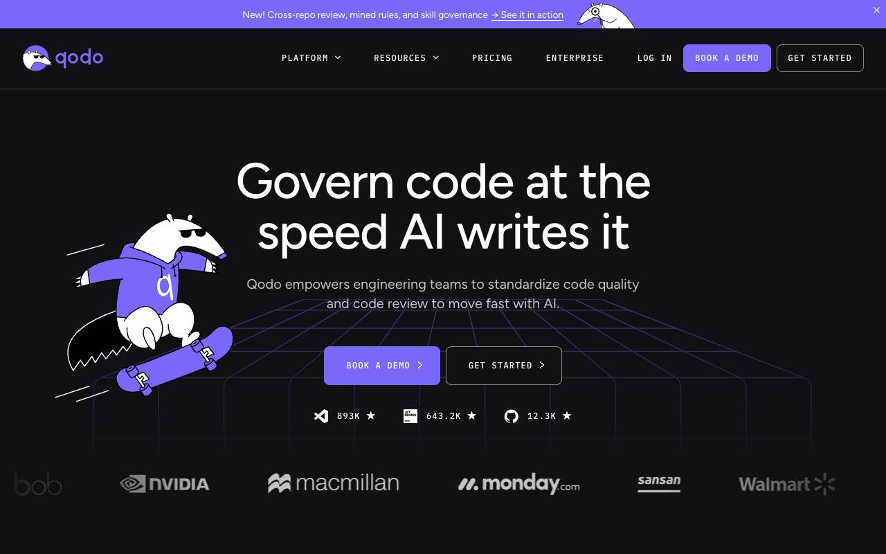 Qodo homepage