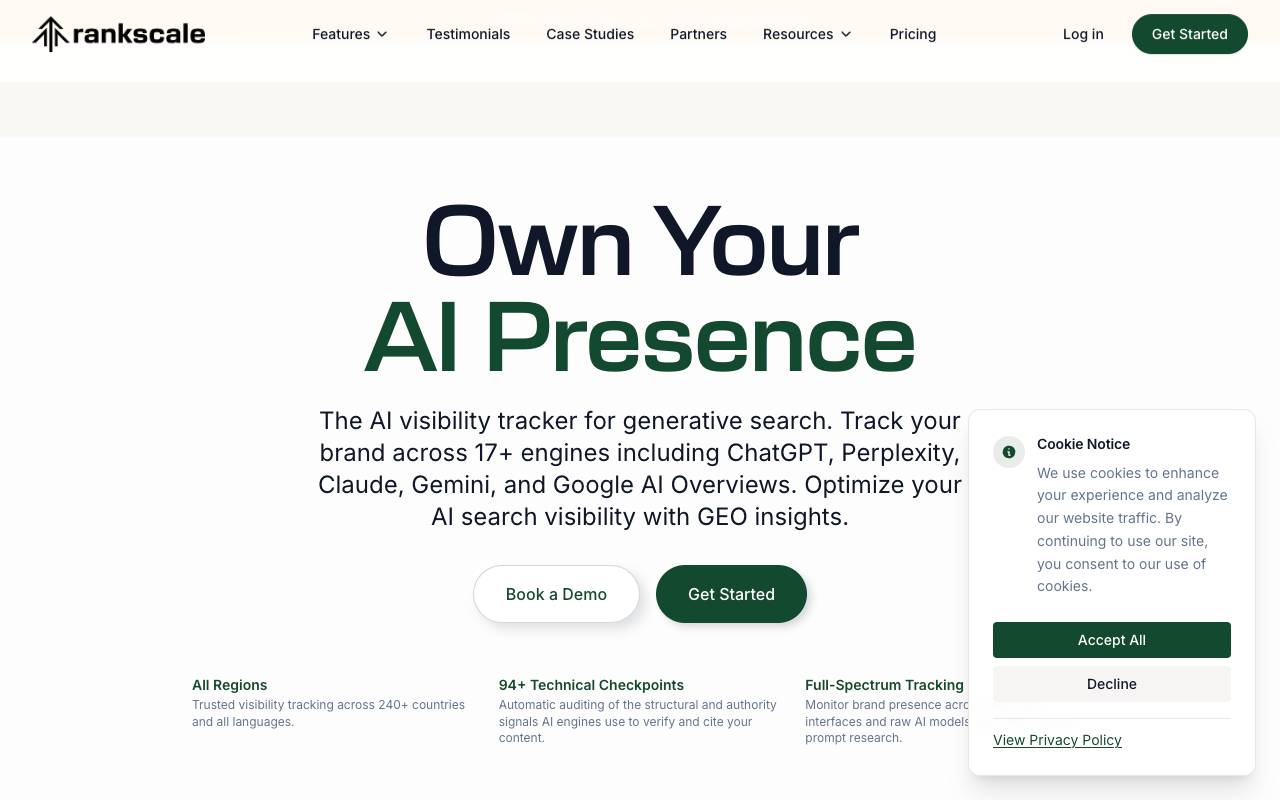 Rankscale homepage