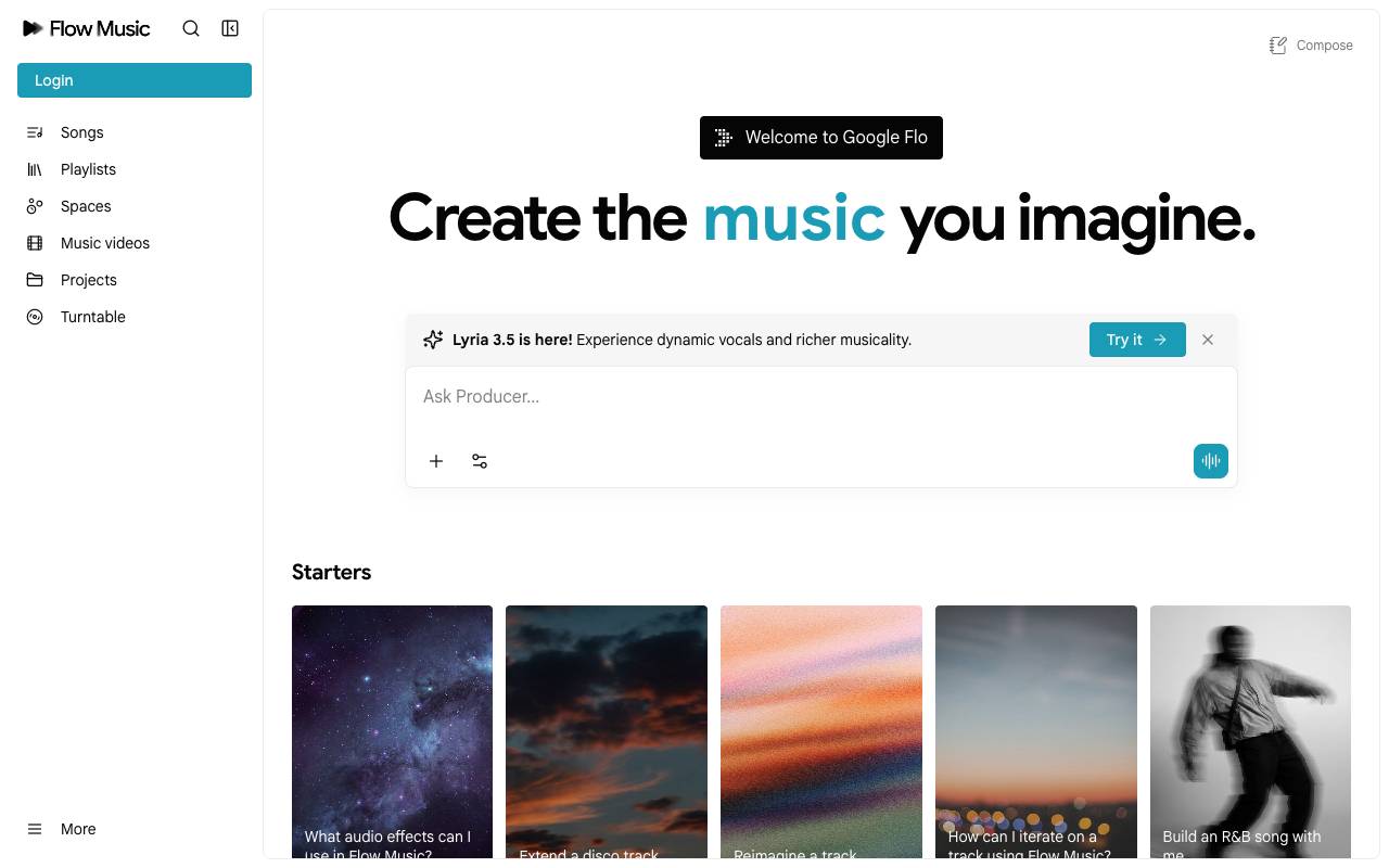 Riffusion homepage