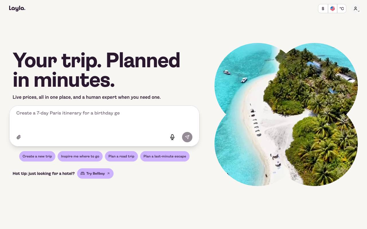 Roamaround homepage