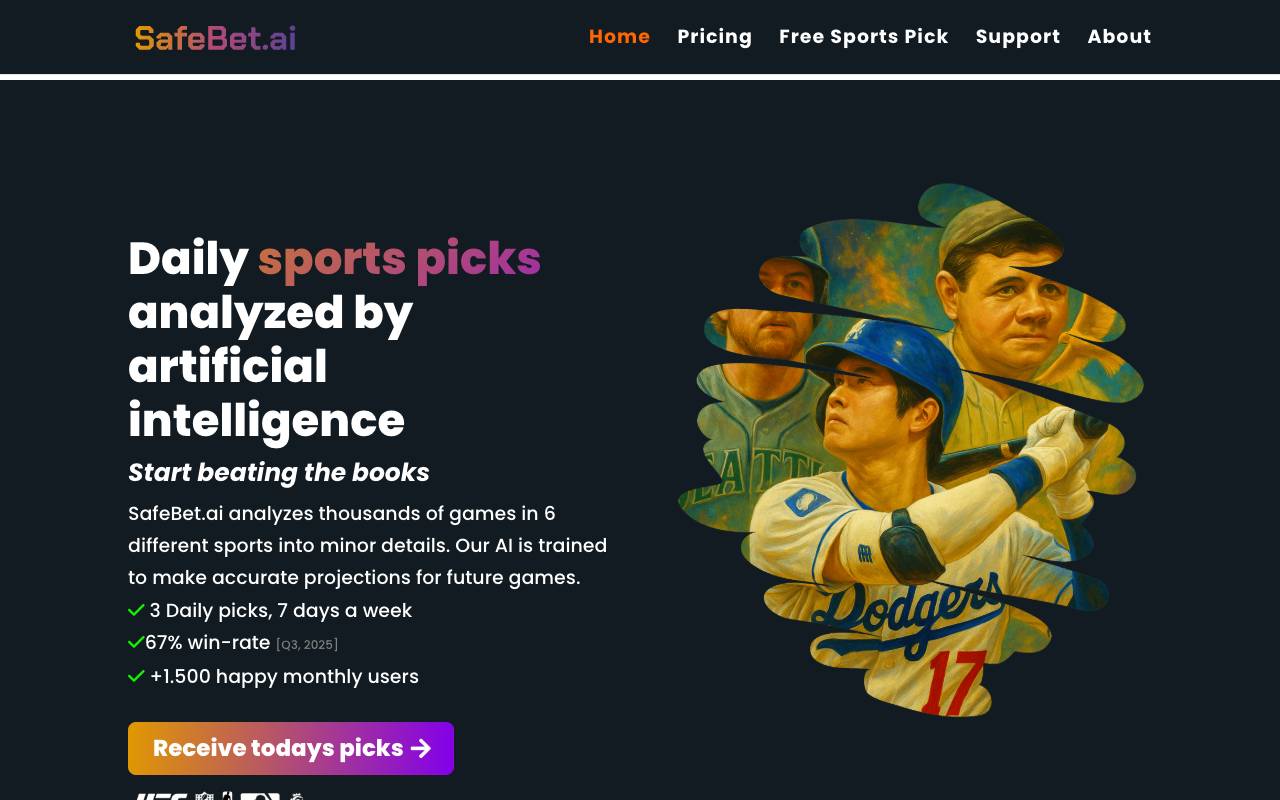 Safebet homepage