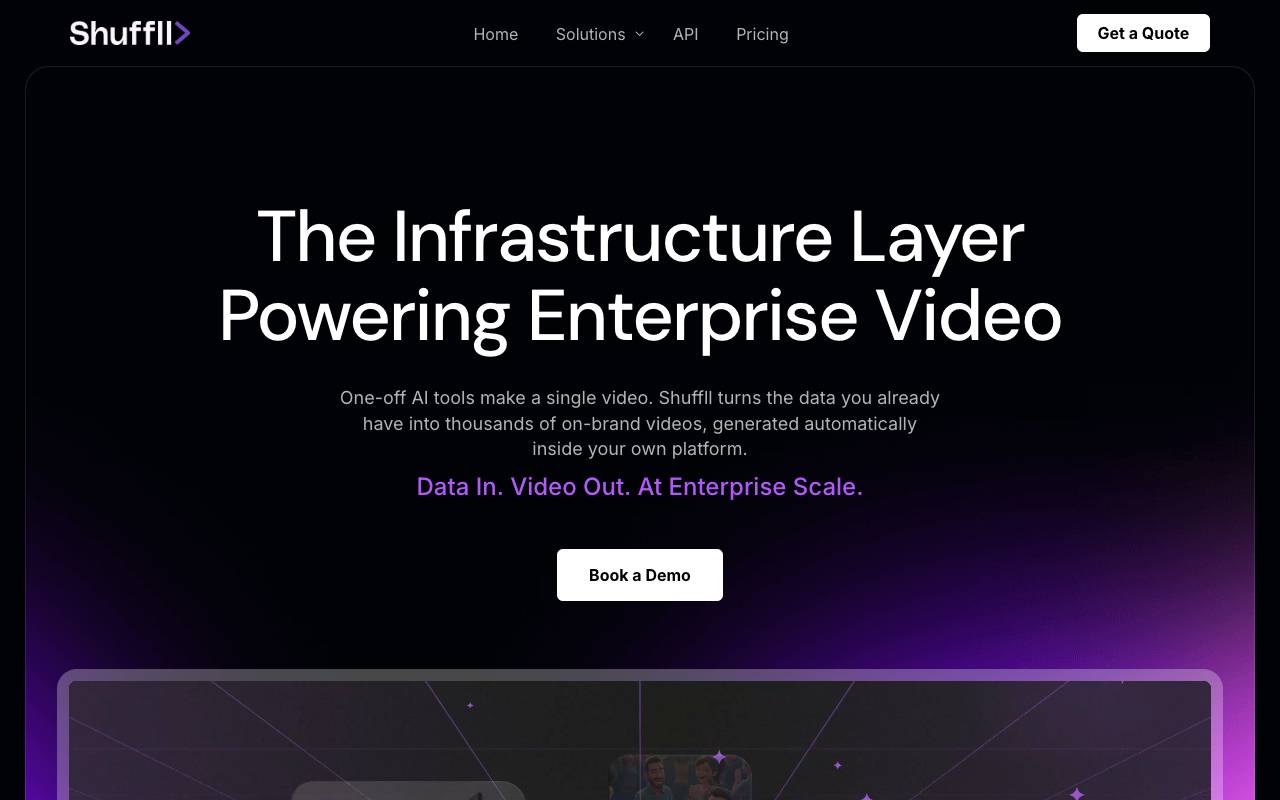 Shuffll homepage