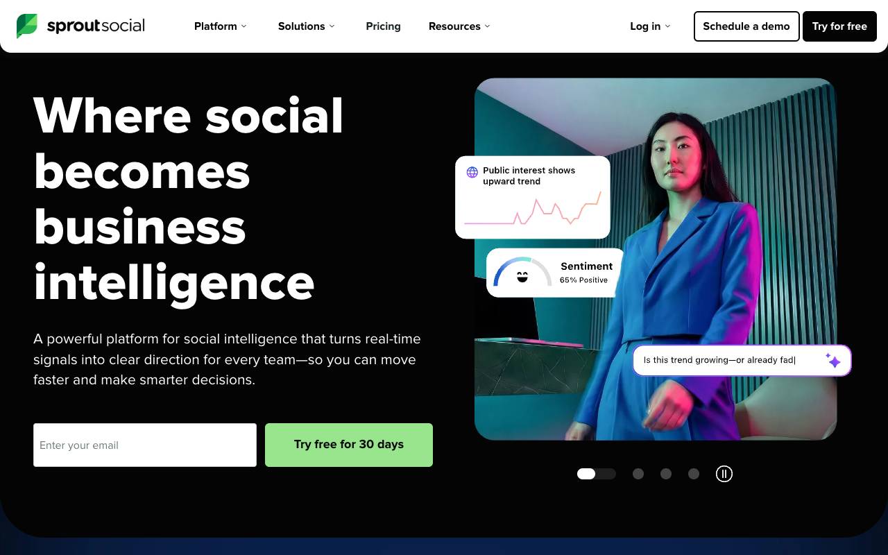 Sprout Social homepage