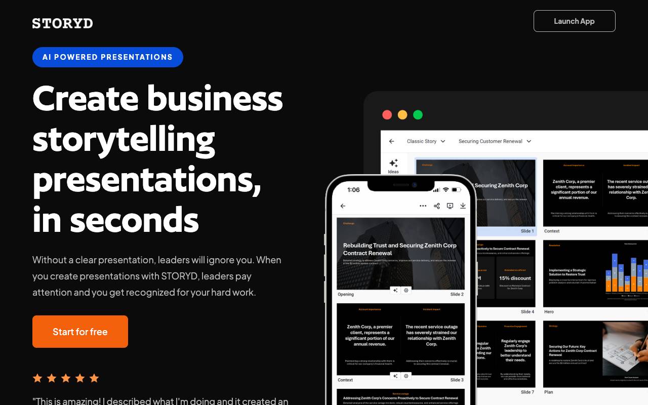 STORYD homepage