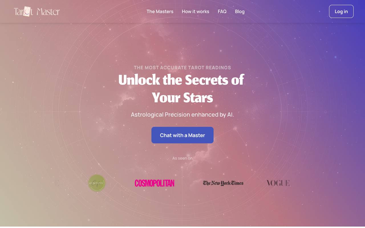 Tarot Master homepage