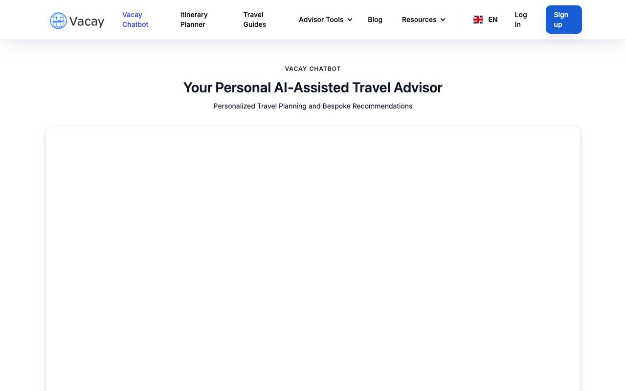 Vacay homepage