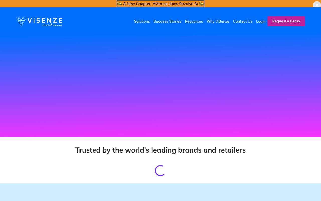 ViSenze homepage
