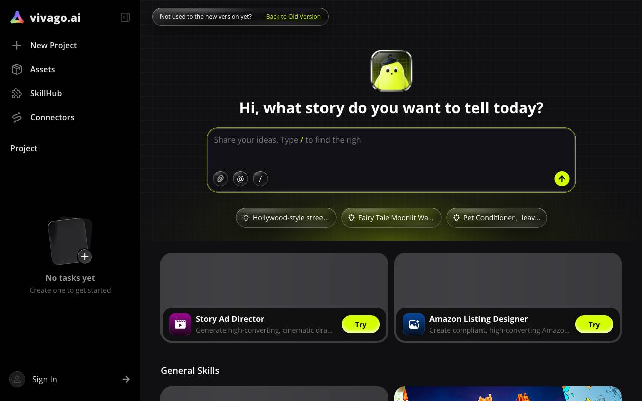 vivago.ai homepage