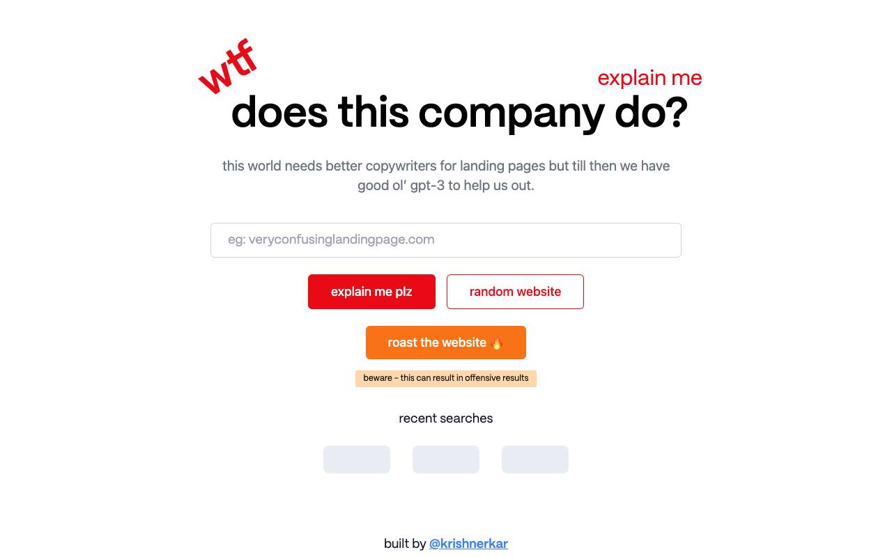WTF Does This Company Do? homepage